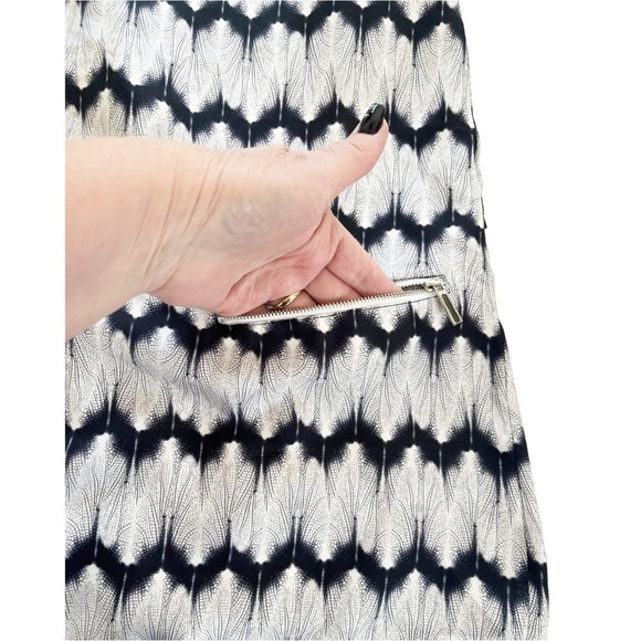 Thomas Wylde Women's Sz Small Black & White Spiderweb Print Silk Dress Pockets - Picture 6 of 8